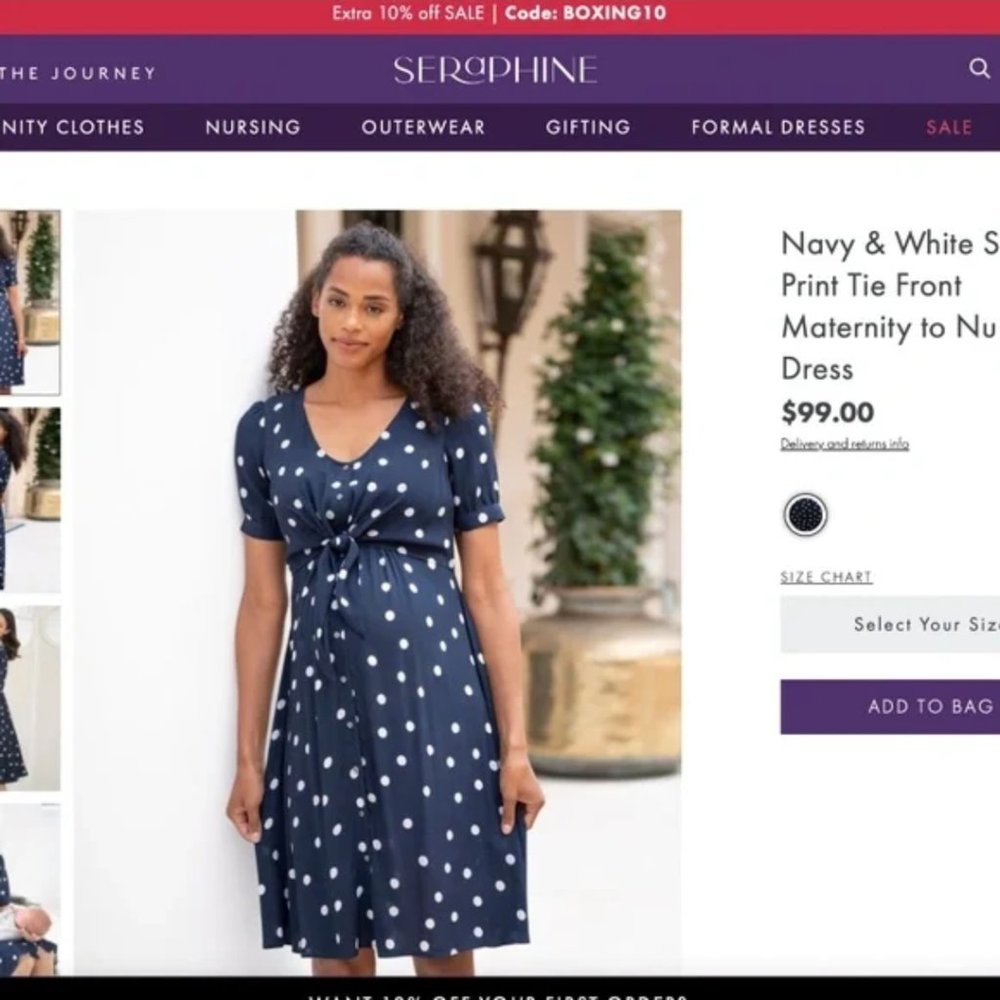 Seraphine Maternity to Nursing Dress